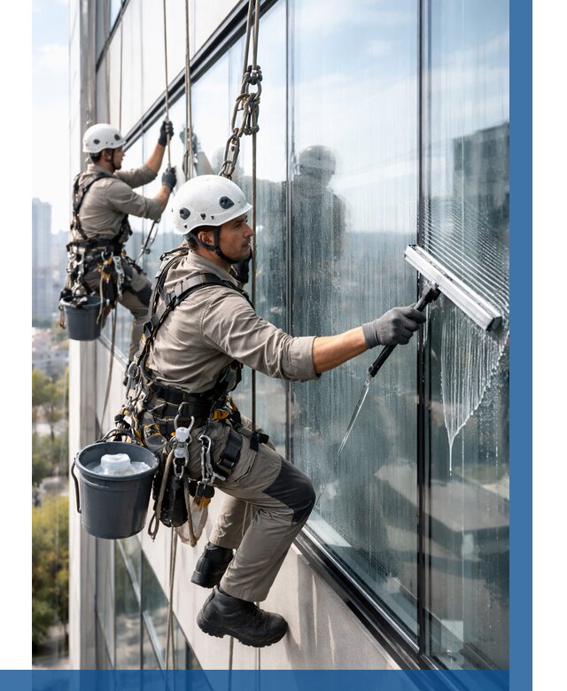 Мойка окон альпинистами в Кронштадте от 4695 р. | ВЫСОТНИК-Крн