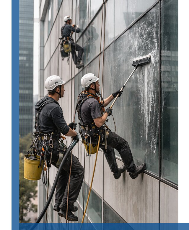 Профессиональная высотная мойка фасадов зданий в Кронштадте