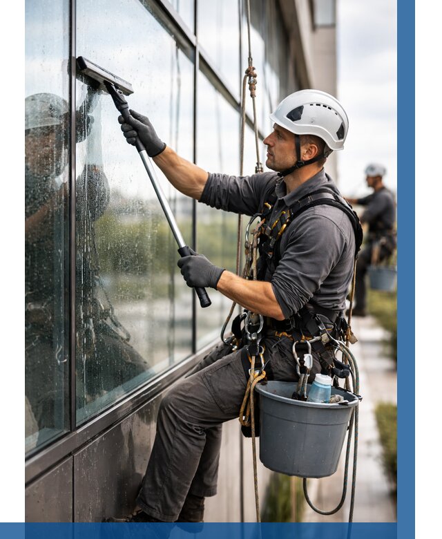 Мойка стеклянных фасадов в Кронштадте от 209 р. | ВЫСОТНИК-Крн