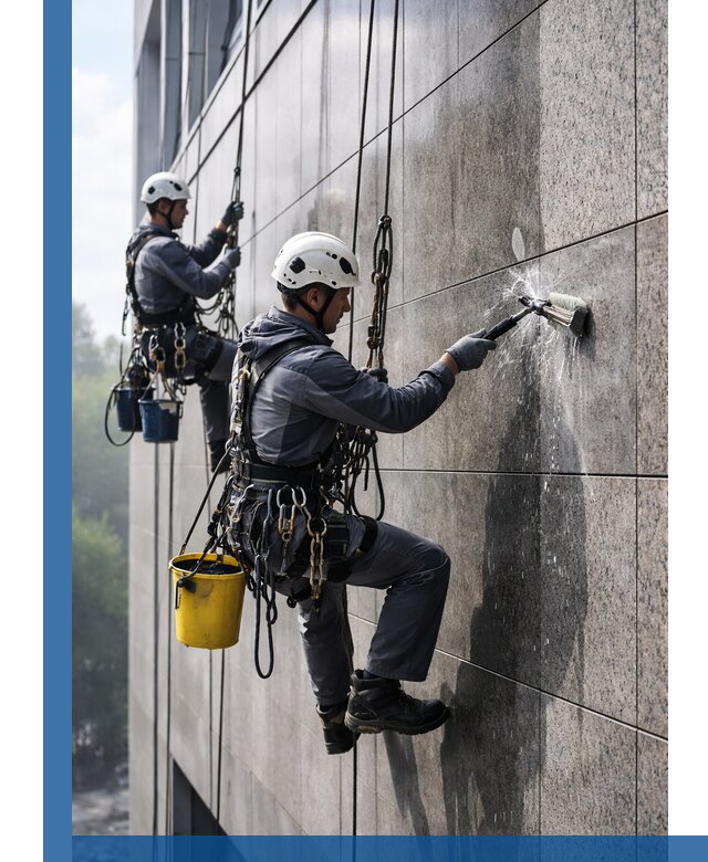 Профессиональная мойка фасада из керамогранита в Кронштадте