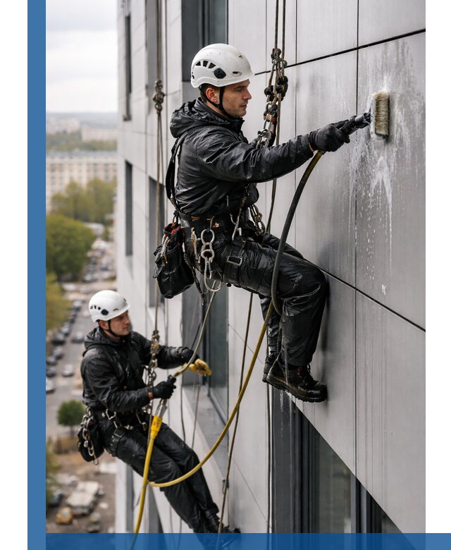Профессиональная мойка фасада из композита в Кронштадте