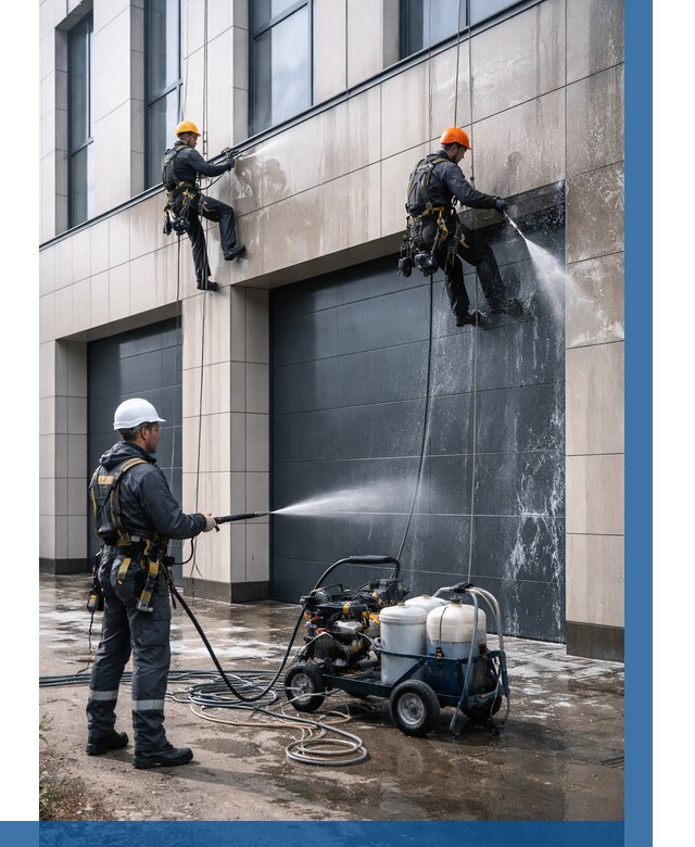 Послестроительная мойка фасада в Кронштадте от 313 р. | ВЫСОТНИК-Крн