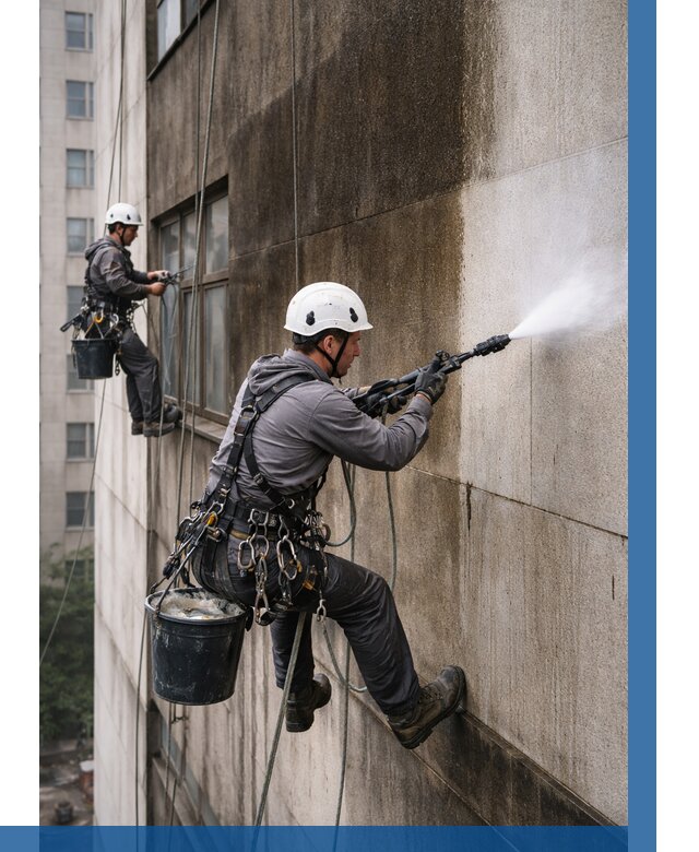 Очистка фасада от копоти в Кронштадте от 261 р. | ВЫСОТНИК-Крн