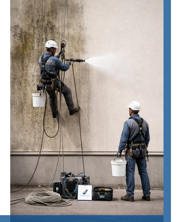 Очистка фасада от плесени в Кронштадте от 313 р. | ВЫСОТНИК-Крн