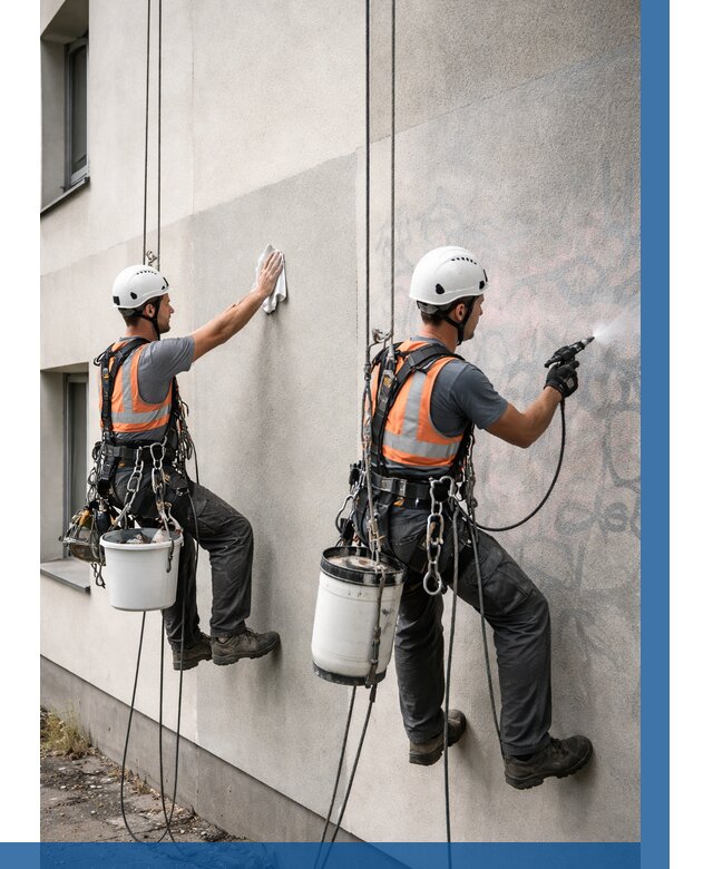 Антиграффити покрытие фасада в Кронштадте от 626 р. | ВЫСОТНИК-Крн