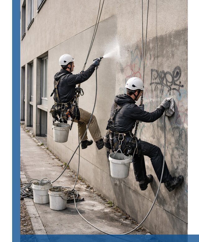 Антиграффити покрытие фасада с защитой от надписей в Кронштадте