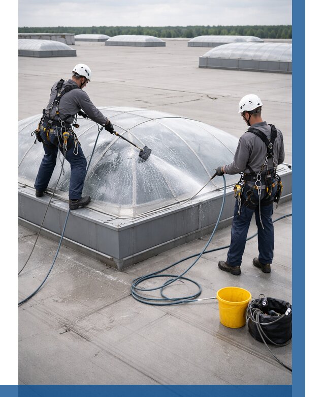 Мойка зенитных фонарей в Кронштадте, заказать от 4695 р. | ВЫСОТНИК-Крн