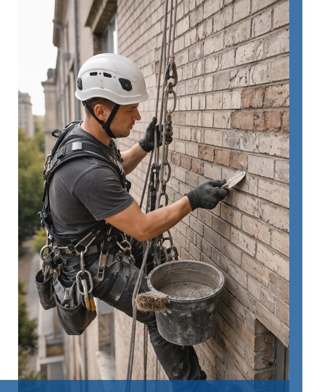 Ремонт кирпичной кладки фасада в Кронштадте от 1878 р. | ВЫСОТНИК-Крн