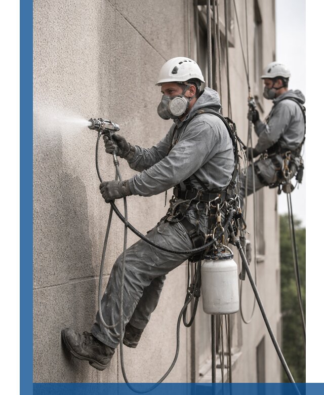 Безвоздушная покраска фасадов зданий в Кронштадте профессионально