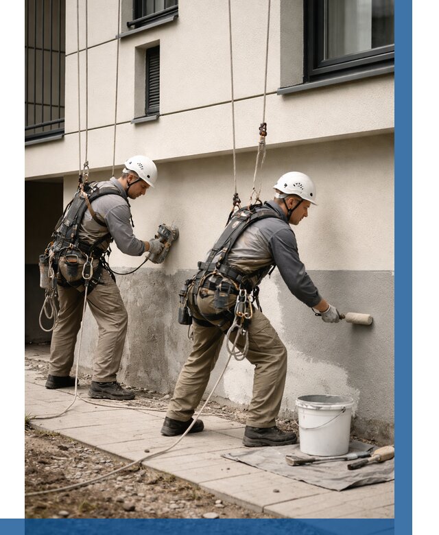 Окраска цоколя здания в Кронштадте от 470 р. под ключ | ВЫСОТНИК-Крн