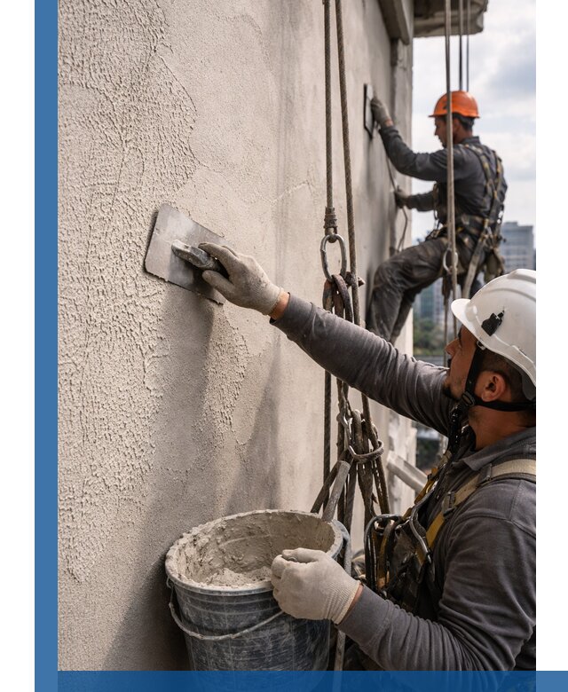 Декоративная штукатурка фасада с утеплением и защитой в Кронштадте