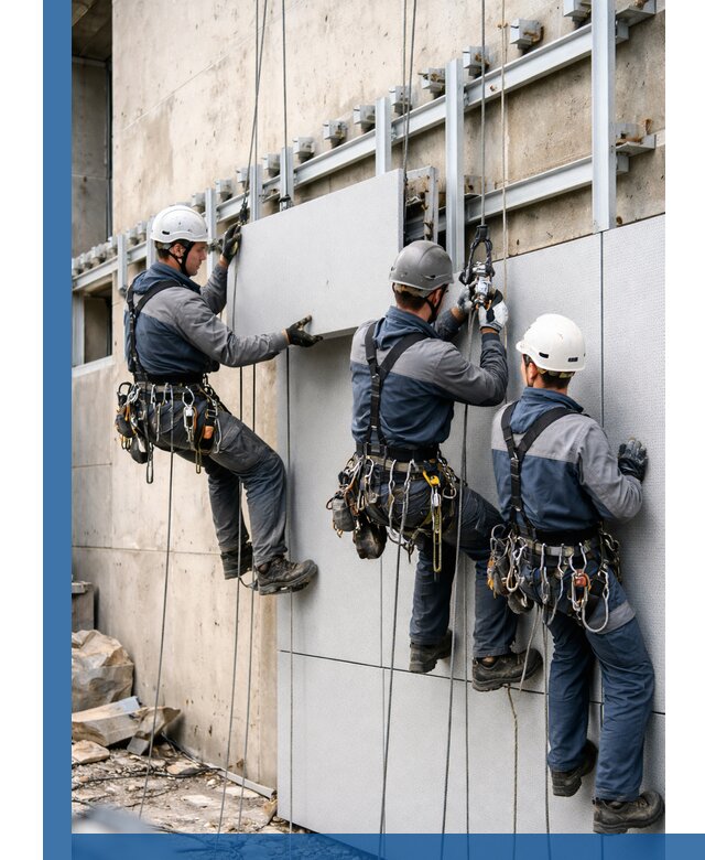 Монтаж вентилируемого фасада в Кронштадте под ключ с гарантией качества