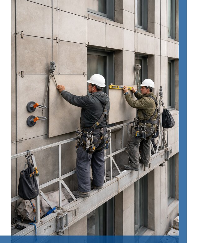 Монтаж керамогранита на фасад в Кронштадте от 2609 р. | ВЫСОТНИК-Крн