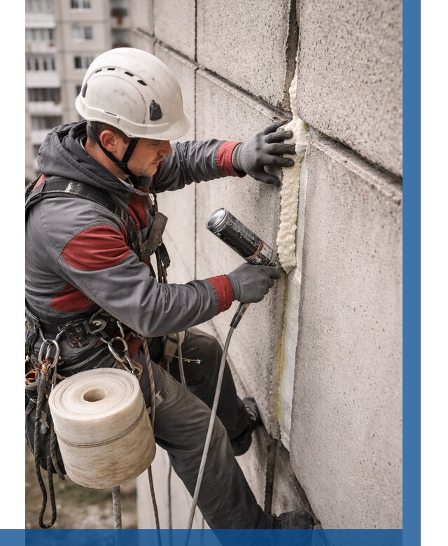 Утепление межпанельных швов в Кронштадте от 730 р. | ВЫСОТНИК-Крн