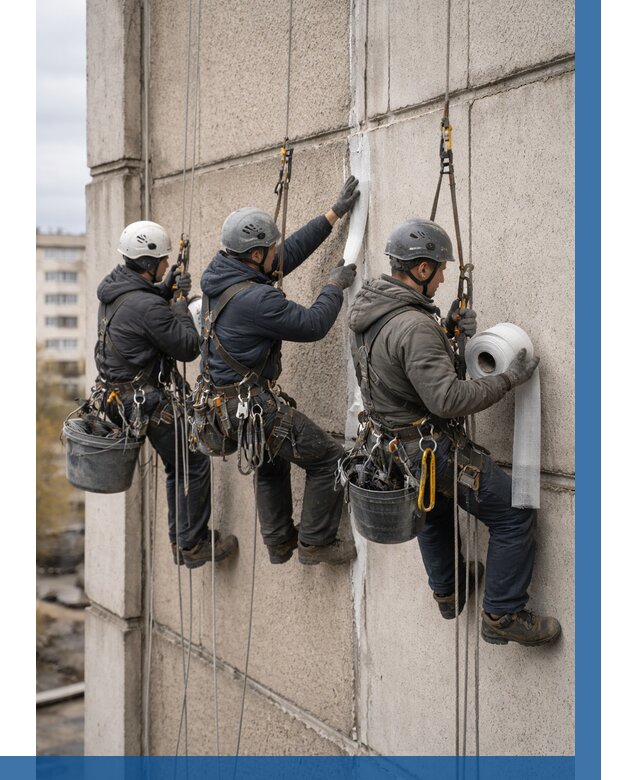 Ремонт межпанельных швов в Кронштадте от 783 р. | ВЫСОТНИК-Крн