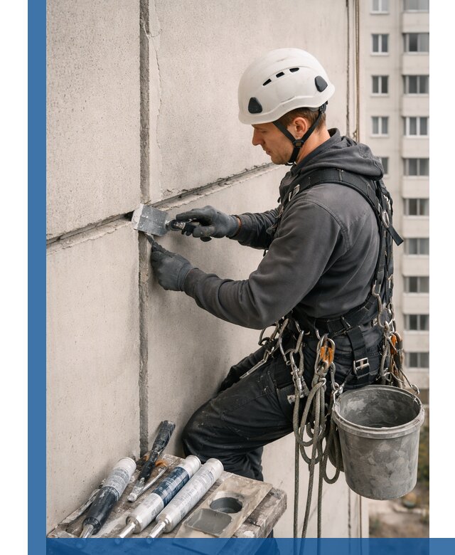 Ремонт межпанельных швов в Кронштадте герметизация и восстановление