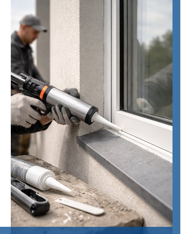 Герметизация монтажных швов окон в Кронштадте от 678 р. | ВЫСОТНИК-Крн