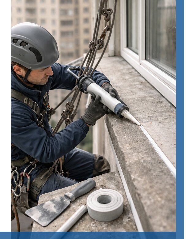 Герметизация балконного козырька в Кронштадте от 4695 р. | ВЫСОТНИК-Крн