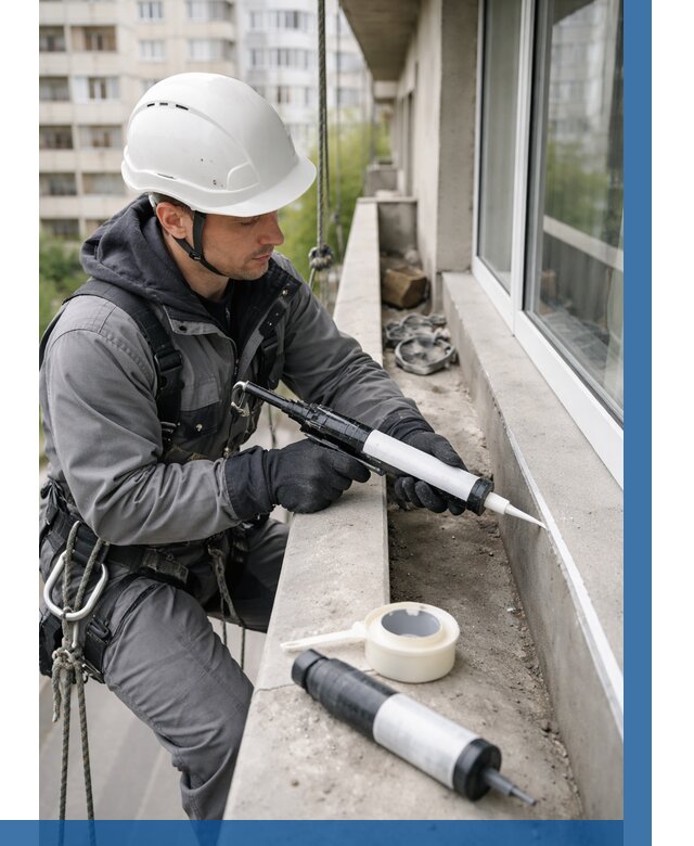 Герметизация швов лоджии в Кронштадте от 4695 р. | ВЫСОТНИК-Крн