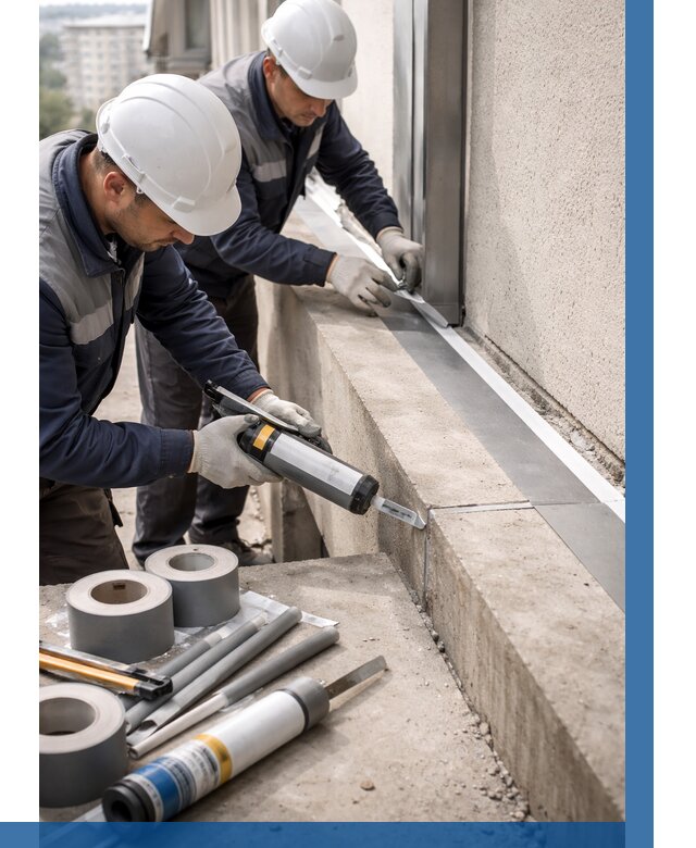 Герметизация примыкания балкона в Кронштадте от 4695 р. | ВЫСОТНИК-Крн