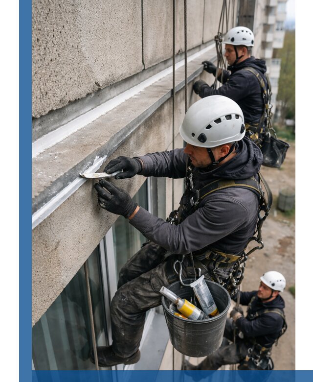 Герметизация примыкания балкона в Кронштадте под ключ с гарантией