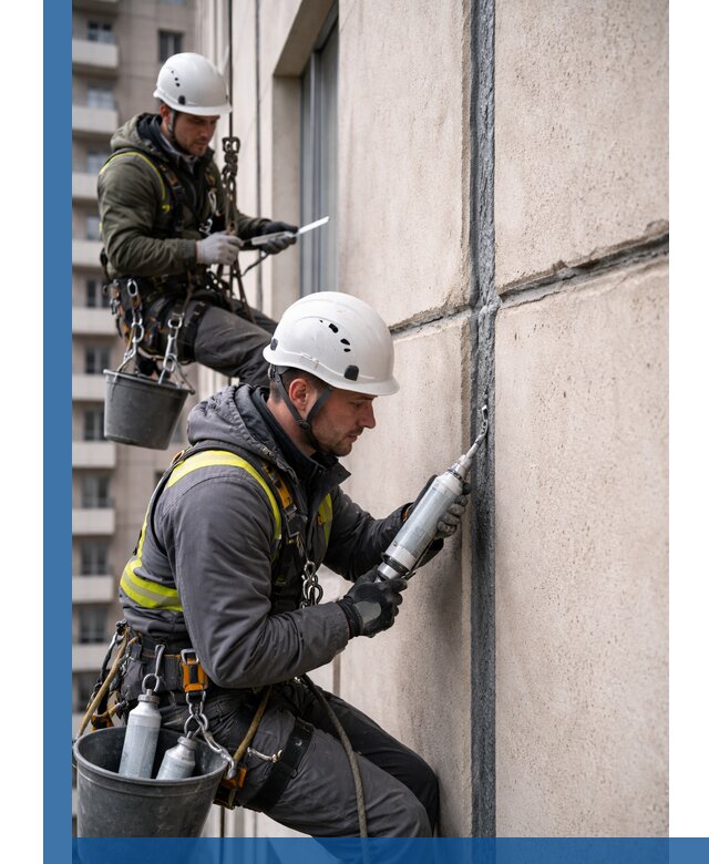 Герметизация деформационных швов фасада в Кронштадте качественно