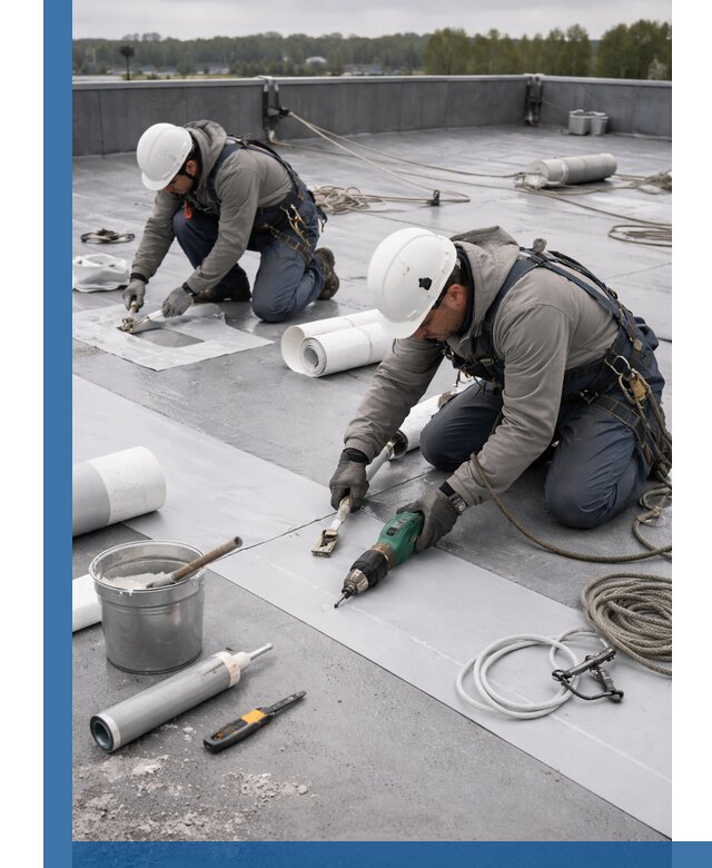 Ремонт мембранной кровли в Кронштадте качественно и с гарантией