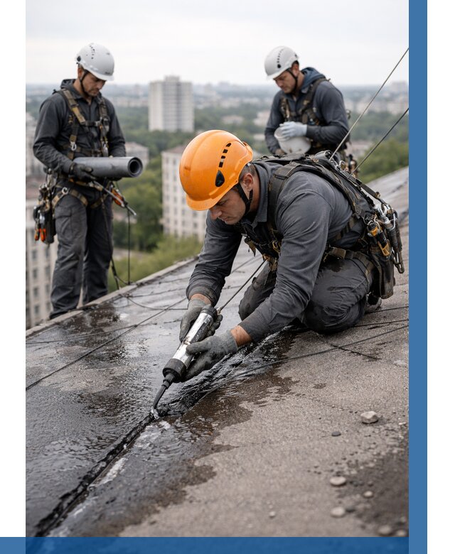 Устранение протечек кровли в Кронштадте от 12521 р. | ВЫСОТНИК-Крн