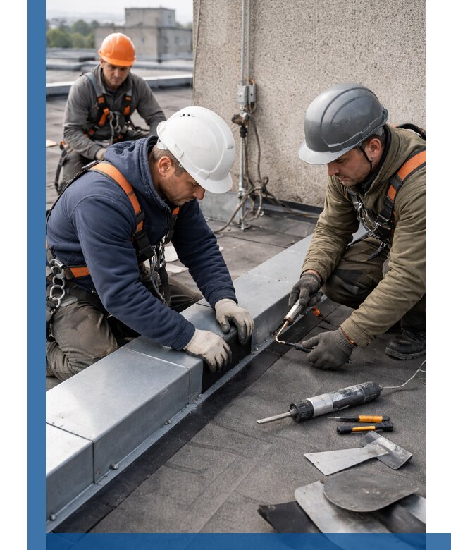 Ремонт кровельных примыканий в Кронштадте профессионально