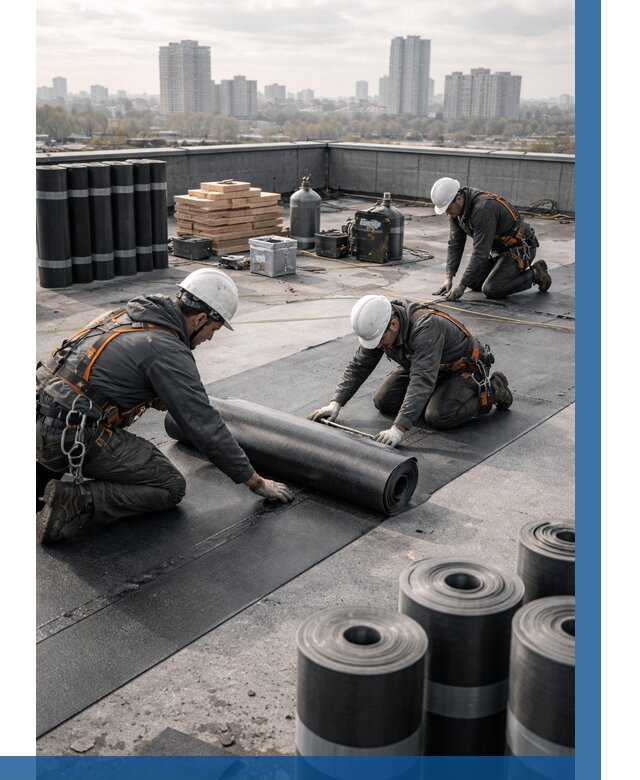 Монтаж мягкой кровли под ключ в Кронштадте от 470 р. | ВЫСОТНИК-Крн