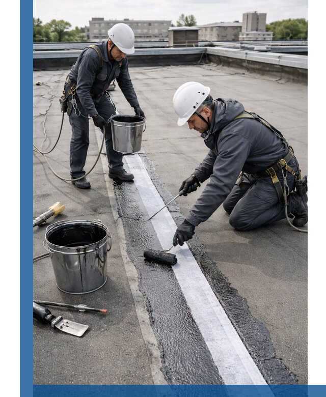 Гидроизоляция кровли мастикой в Кронштадте надежная защита