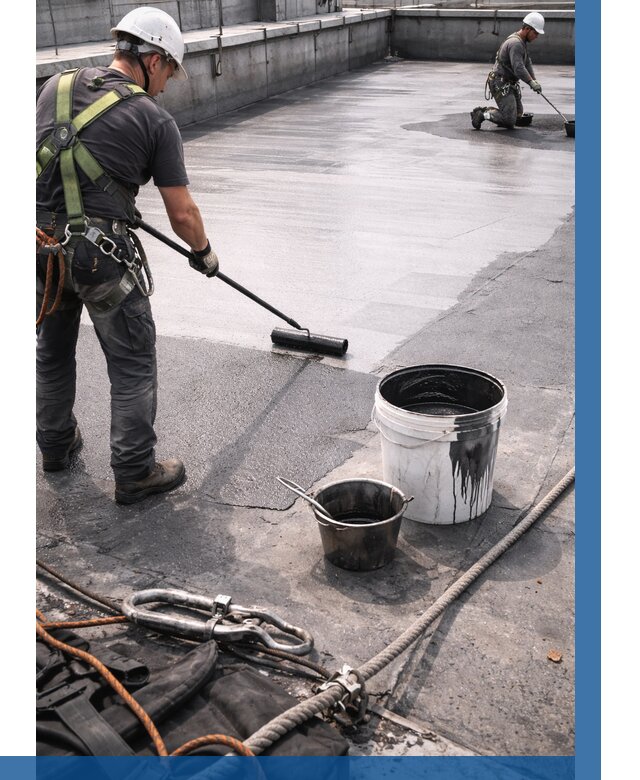 Гидроизоляция кровли жидкой резиной в Кронштадте от 522 р. | ВЫСОТНИК-Крн