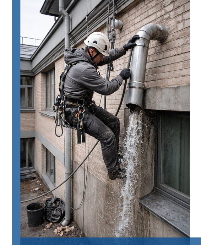 Профессиональная прочистка водосточных труб в Кронштадте с гарантией