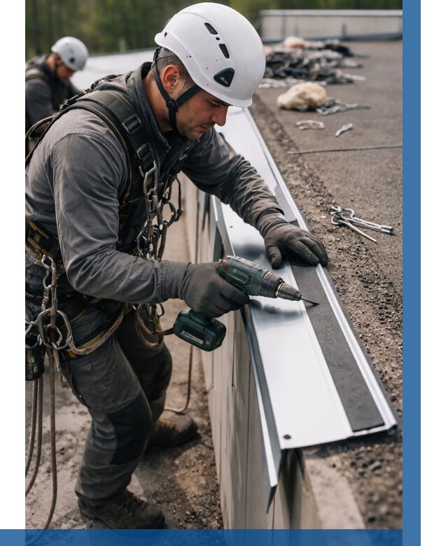 Монтаж капельника на кровле в Кронштадте от 313 р. | ВЫСОТНИК-Крн