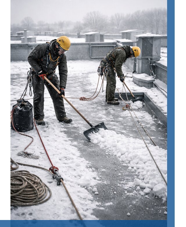 Очистка крыши от снега в Кронштадте от 7826 р. | ВЫСОТНИК-Крн