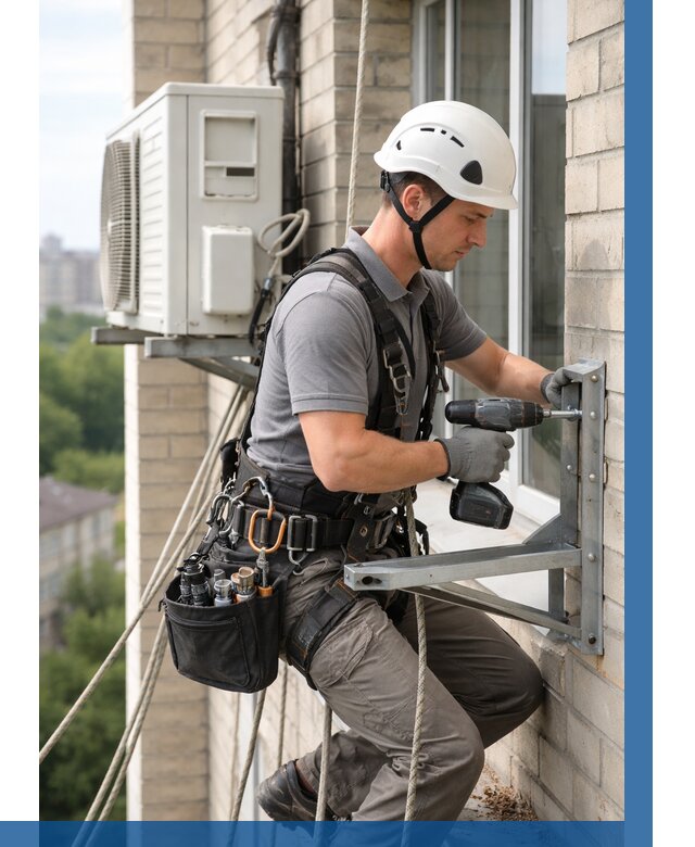 Установка кронштейнов кондиционера в Кронштадте от 3652 р. | ВЫСОТНИК-Крн