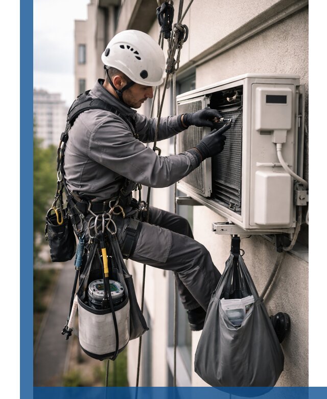 Обслуживание внешнего блока кондиционера в Кронштадте профессионально