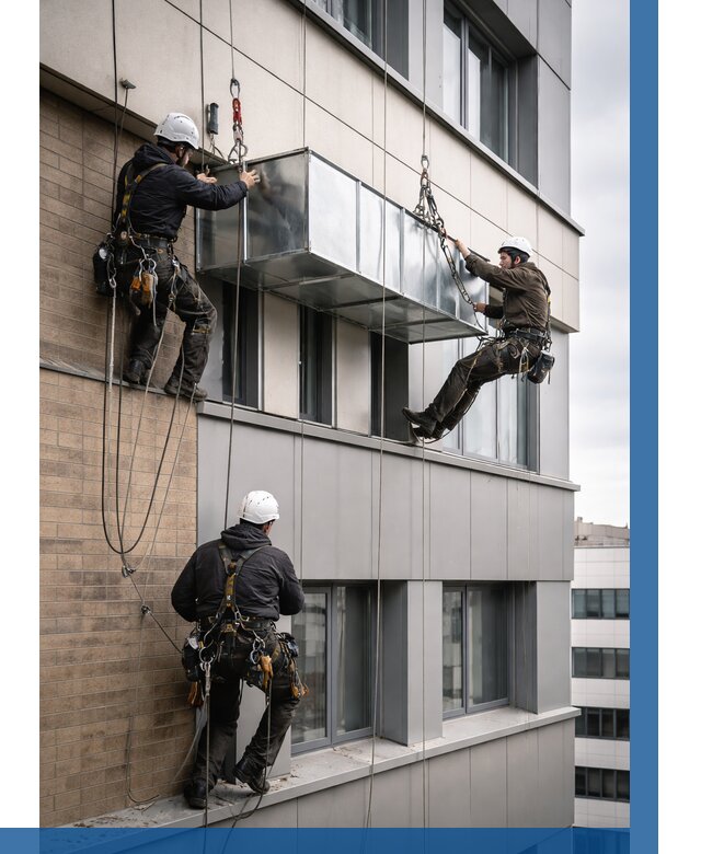 Монтаж воздуховодов на фасаде в Кронштадте от 1565 р. | ВЫСОТНИК-Крн