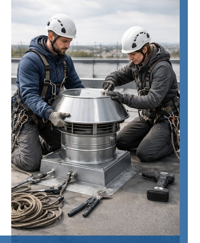 Установка дефлекторов на кровле в Кронштадте от 4695 р. | ВЫСОТНИК-Крн