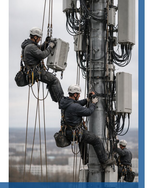 Монтаж оборудования связи на мачте в Кронштадте от 7826 р. | ВЫСОТНИК-Крн