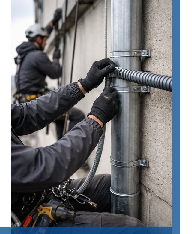 Монтаж гофры для кабеля в Кронштадте от 313 р. | ВЫСОТНИК-Крн