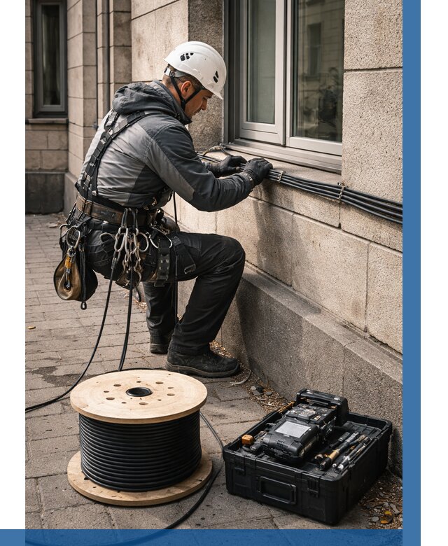 Прокладка оптоволоконного кабеля в Кронштадте от 835 р. | ВЫСОТНИК-Крн