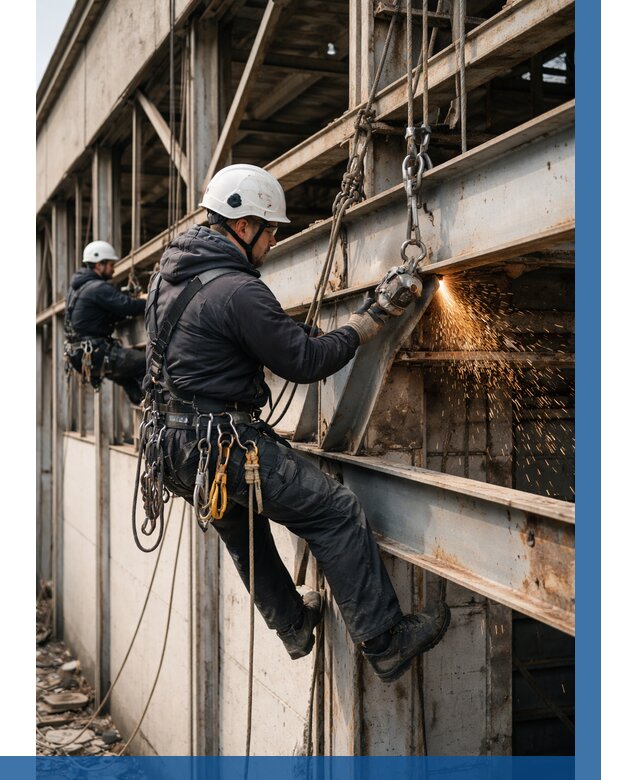 Демонтаж металлоконструкций на высоте в Кронштадте от 6782р. |ВЫСОТНИК-Крн