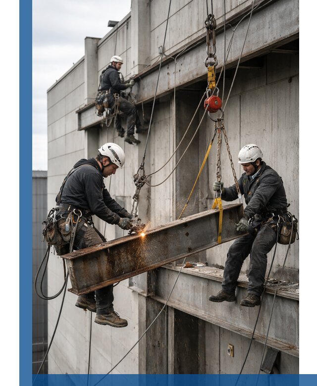 Демонтаж металлоконструкций на высоте в Кронштадте под ключ