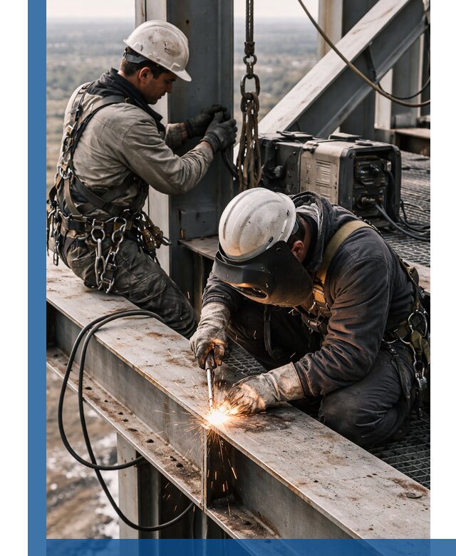 Высотные сварочные работы в Кронштадте для промышленных объектов