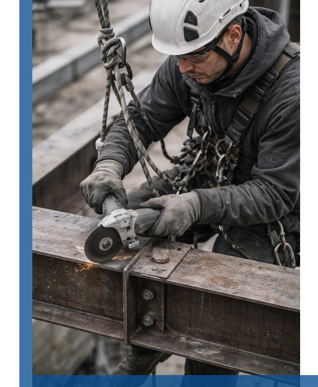 Резка металла на высоте в Кронштадте для зданий и конструкций