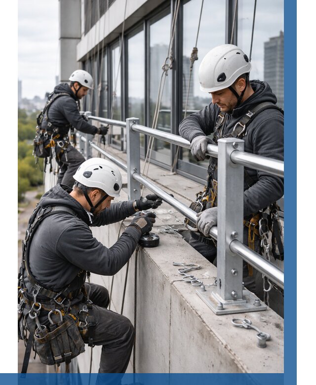 Монтаж ограждений на высоте в Кронштадте, от 1252 р. | ВЫСОТНИК-Крн