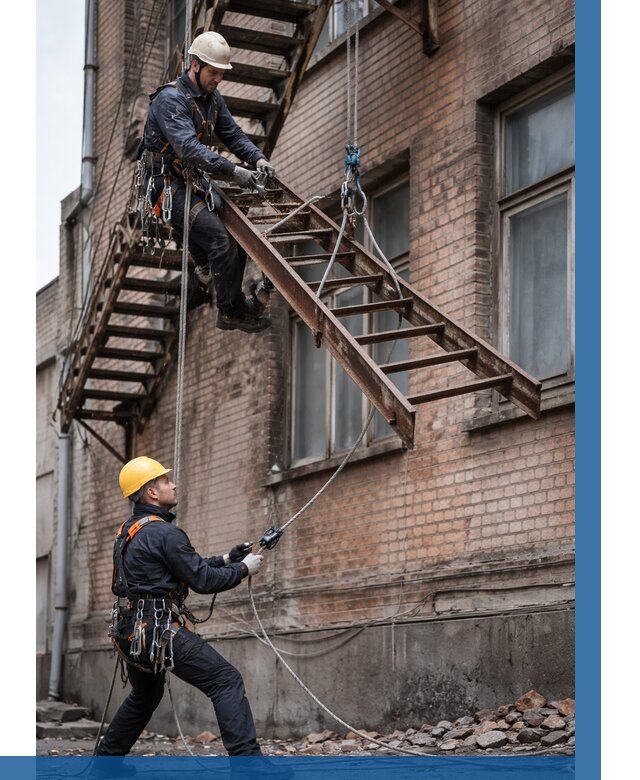 Демонтаж пожарной лестницы в Кронштадте от 12521 р. | ВЫСОТНИК-Крн