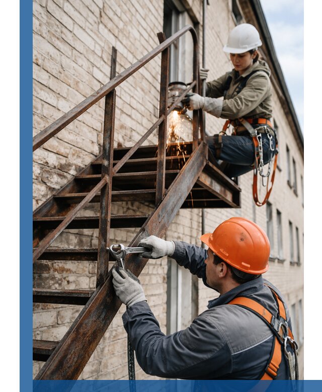 Ремонт и восстановление пожарных лестниц с выездом в Кронштадте