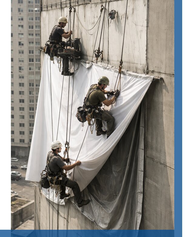 Замена баннерного полотна в Кронштадте от 6782 р. | ВЫСОТНИК-Крн—заказать